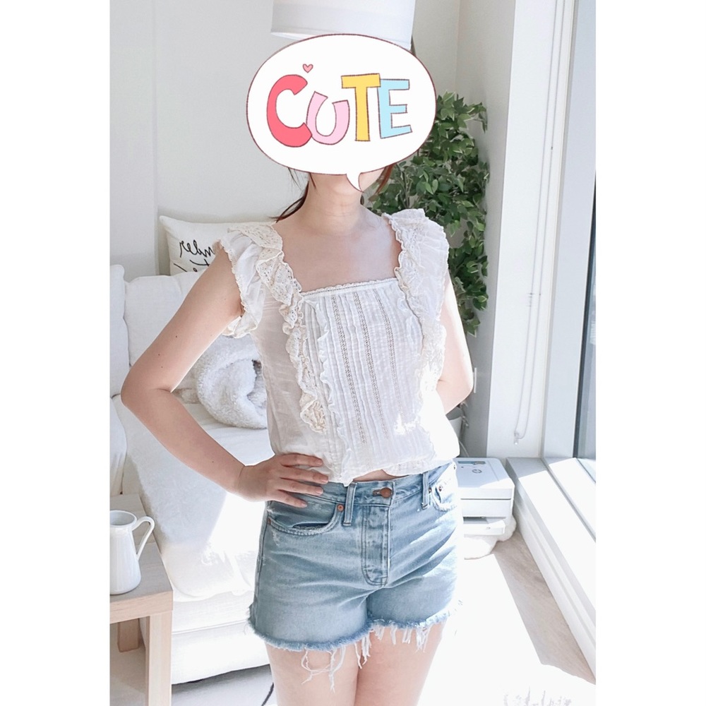 *New* Sezane Lexy Blouse Ecru